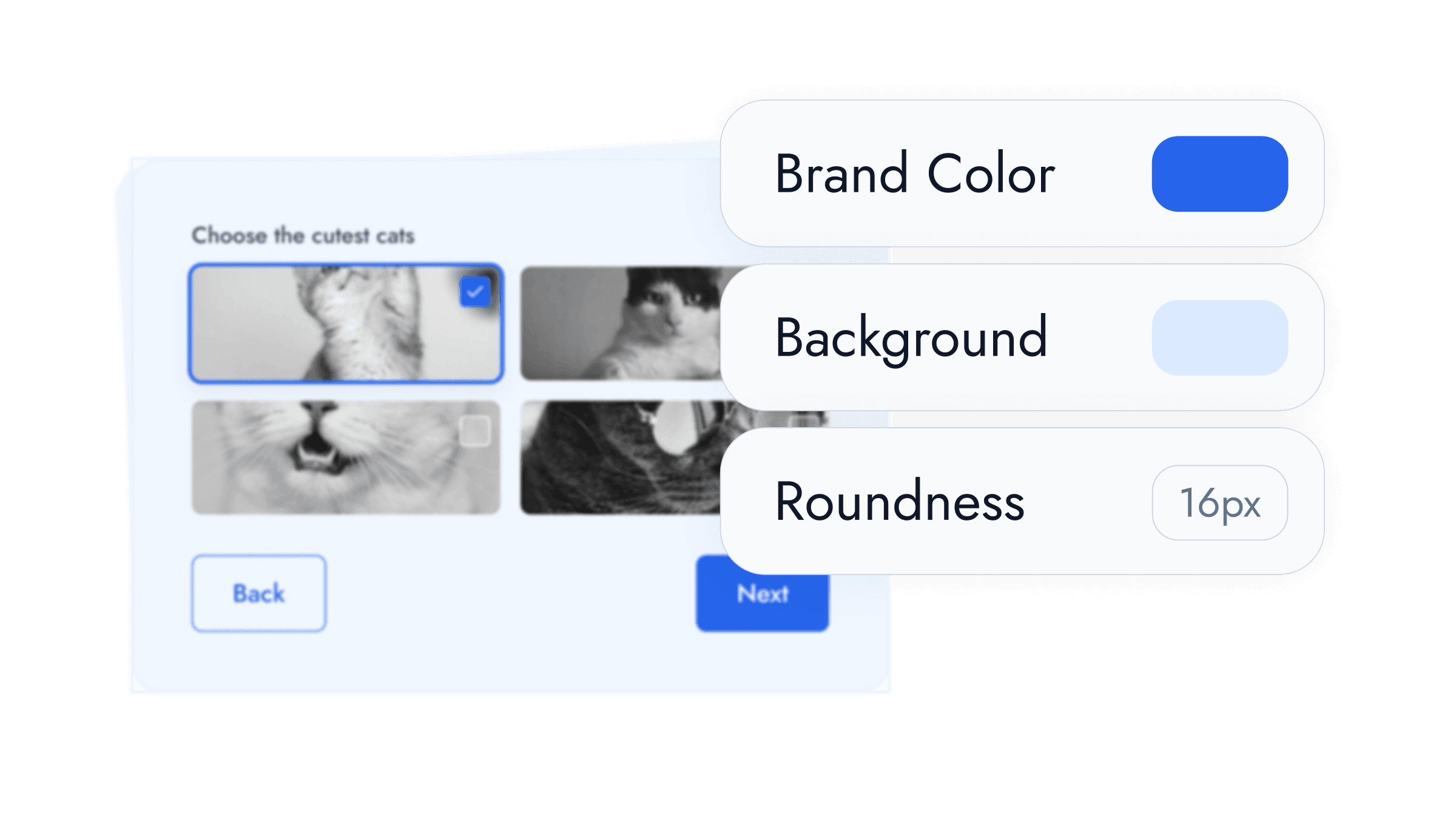 Customizable CX design matching brand identity