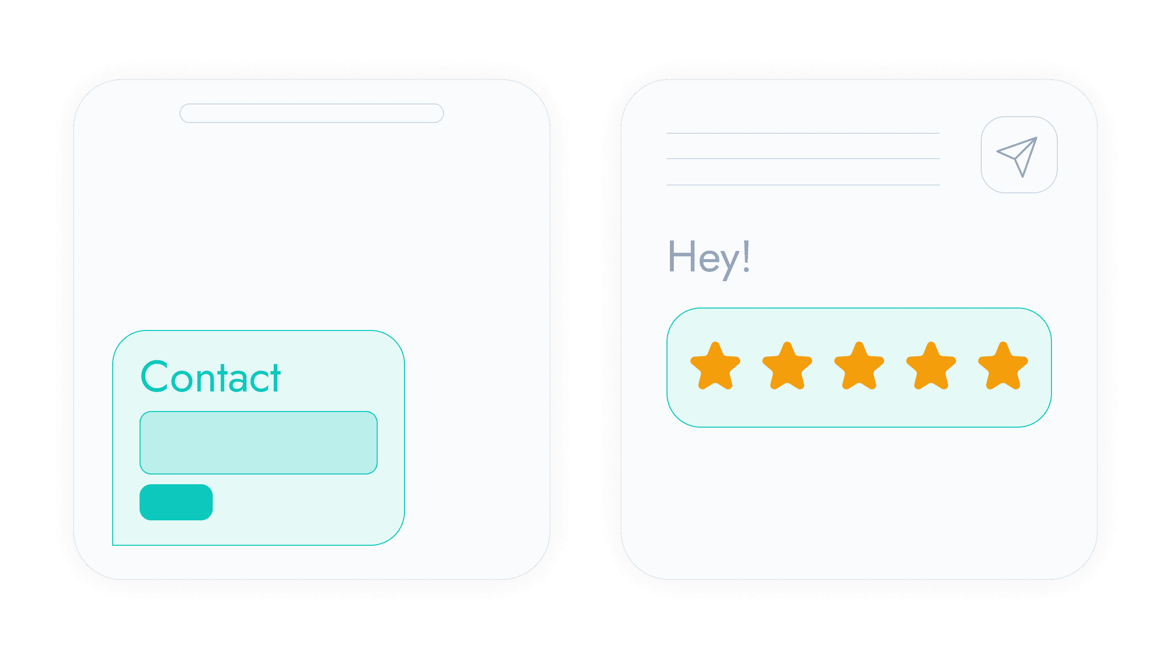 Embeddable CX tools on a website and email