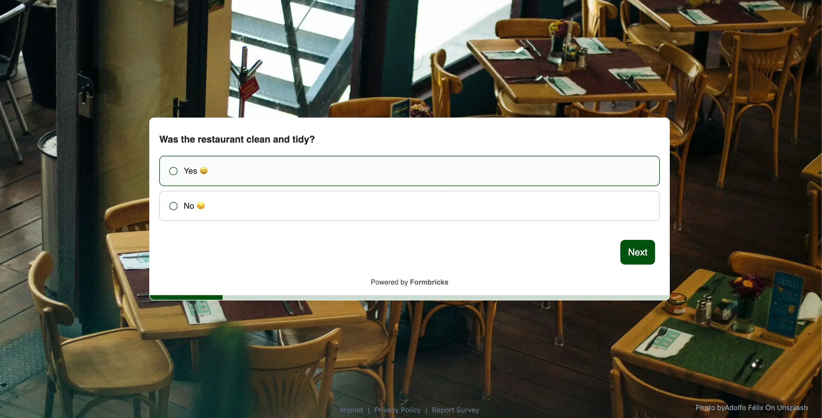 Ambience & environment survey questions illustration