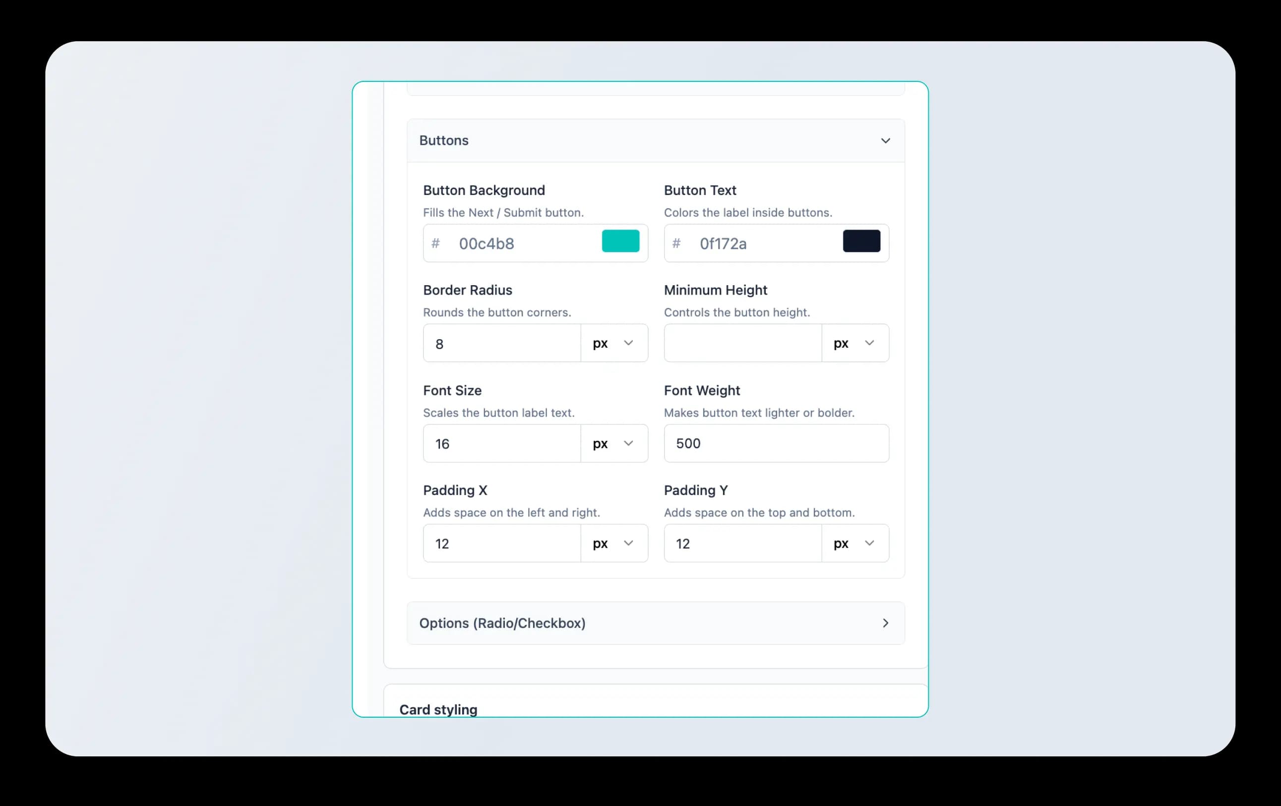 Advanced Survey Styling
