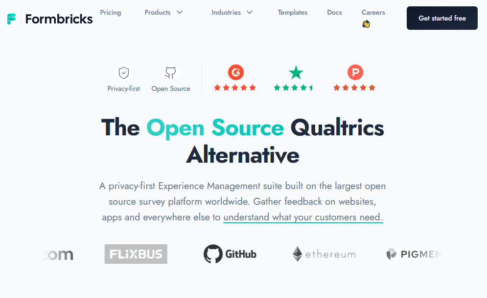 Formbricks open-source survey platform