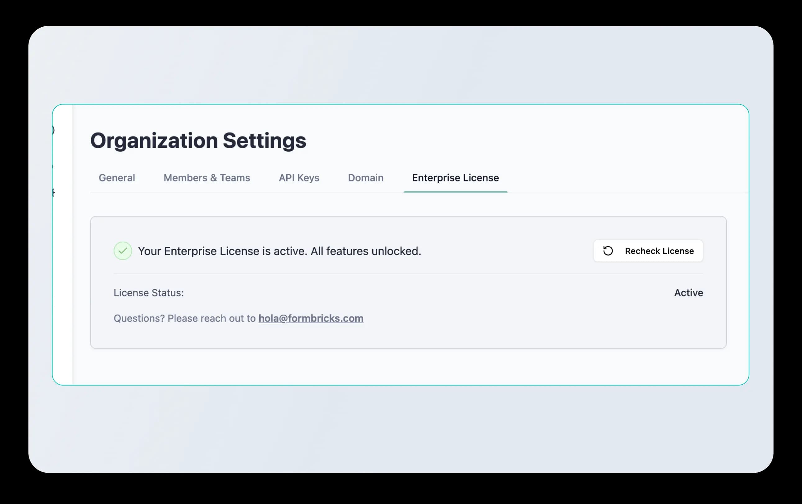 License Status for Self-Hosters