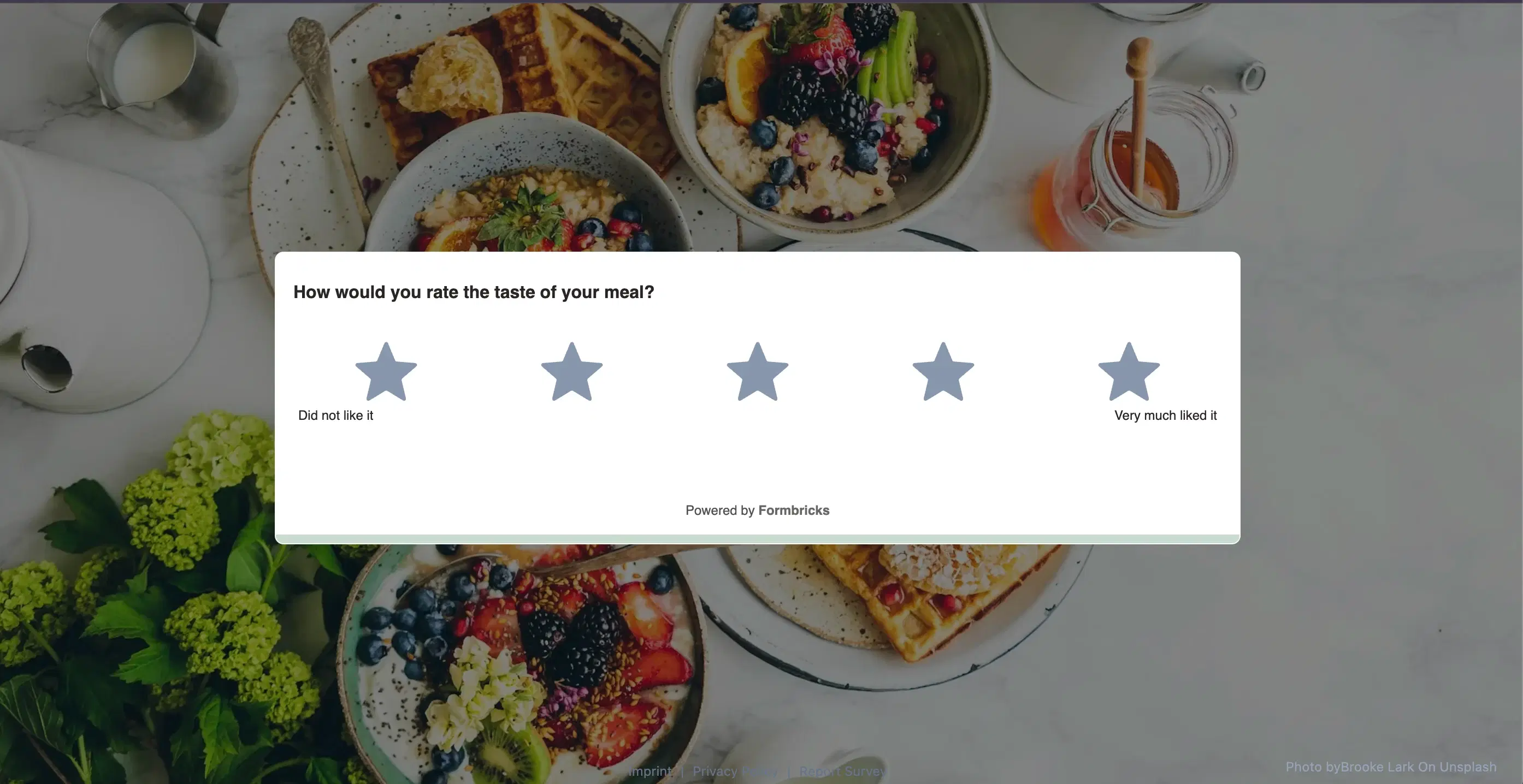 Food & drinks survey questions illustration