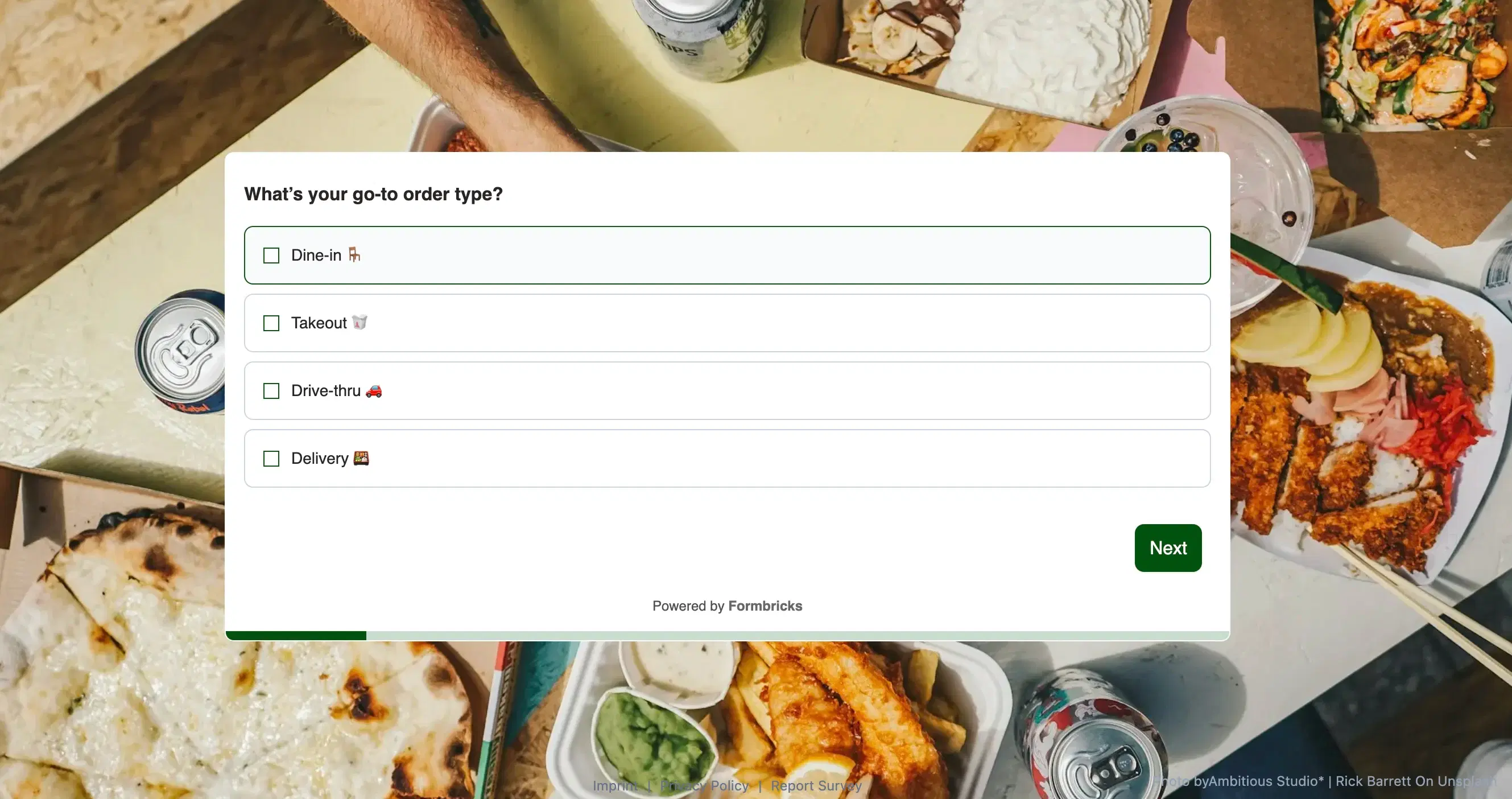 Multiple choice survey questions illustration