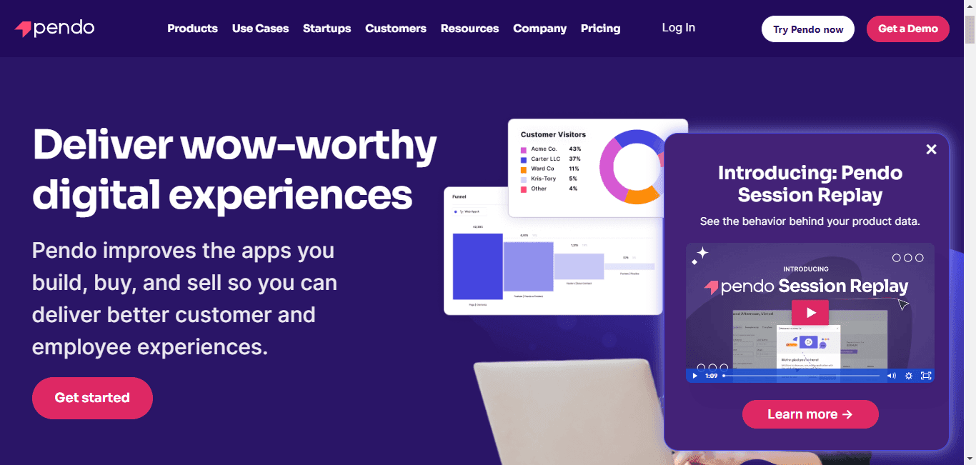 Pendo improves the apps you build, buy, and sell so you can deliver better customer and employee experiences.