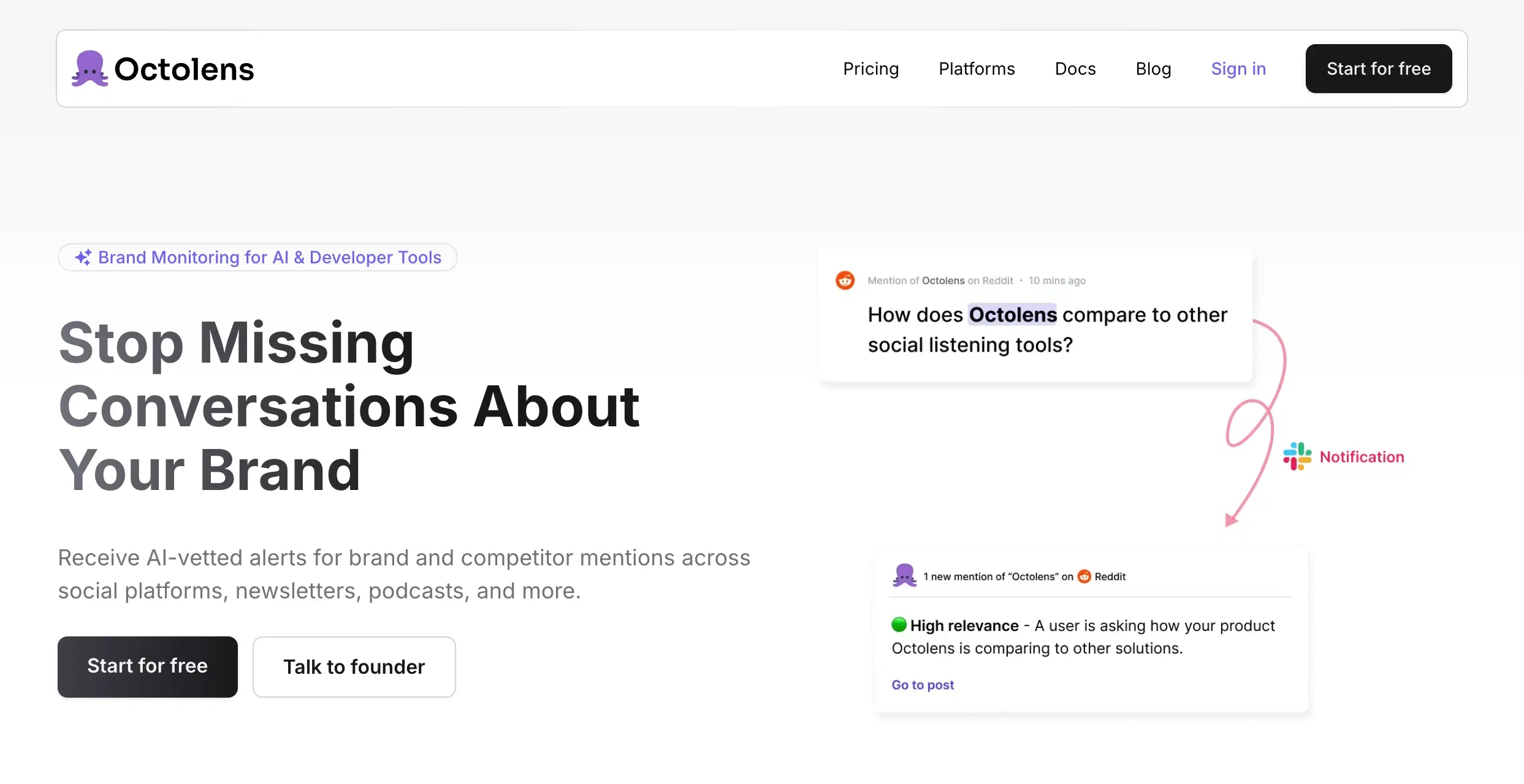 Social listening example