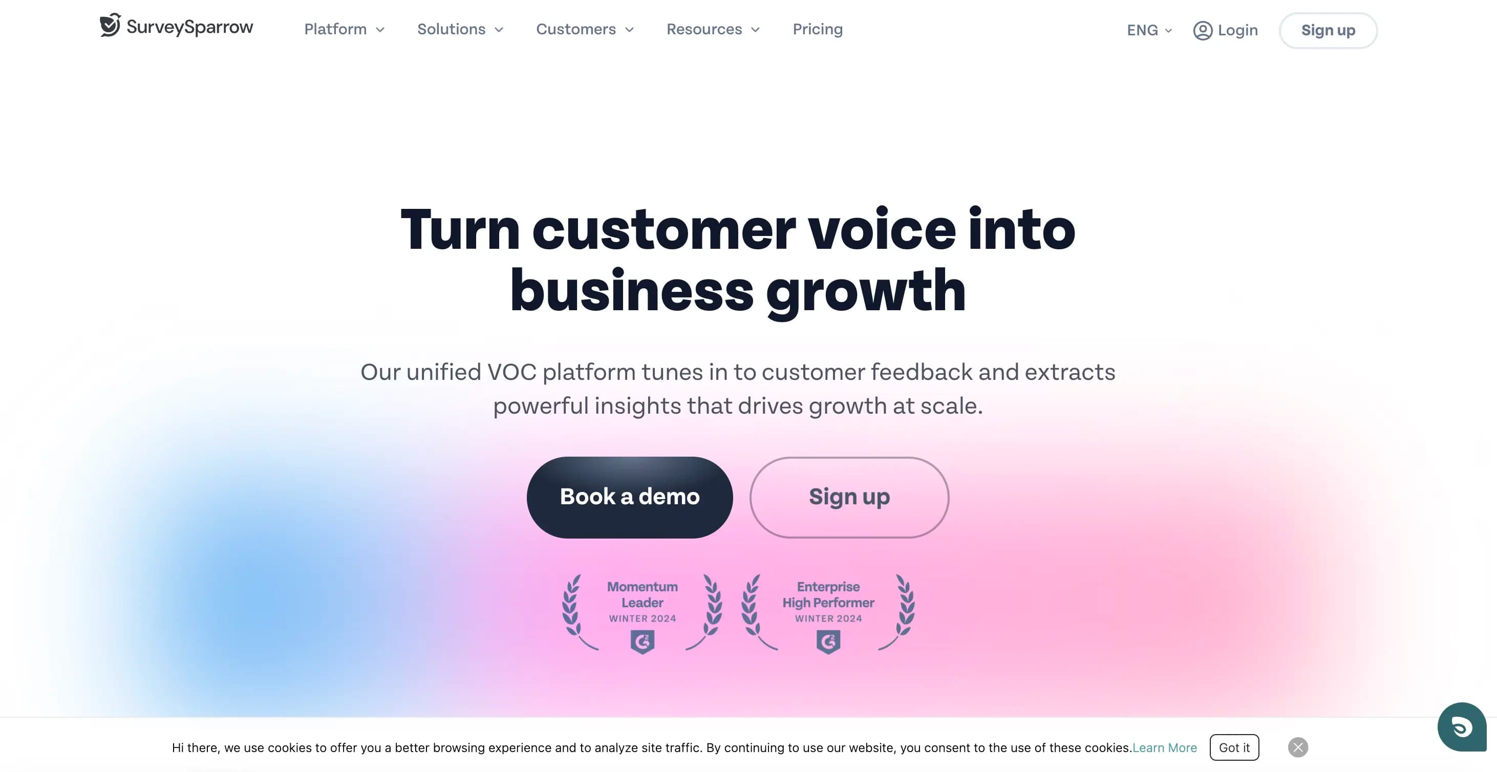 SurveySparrow conversational survey platform