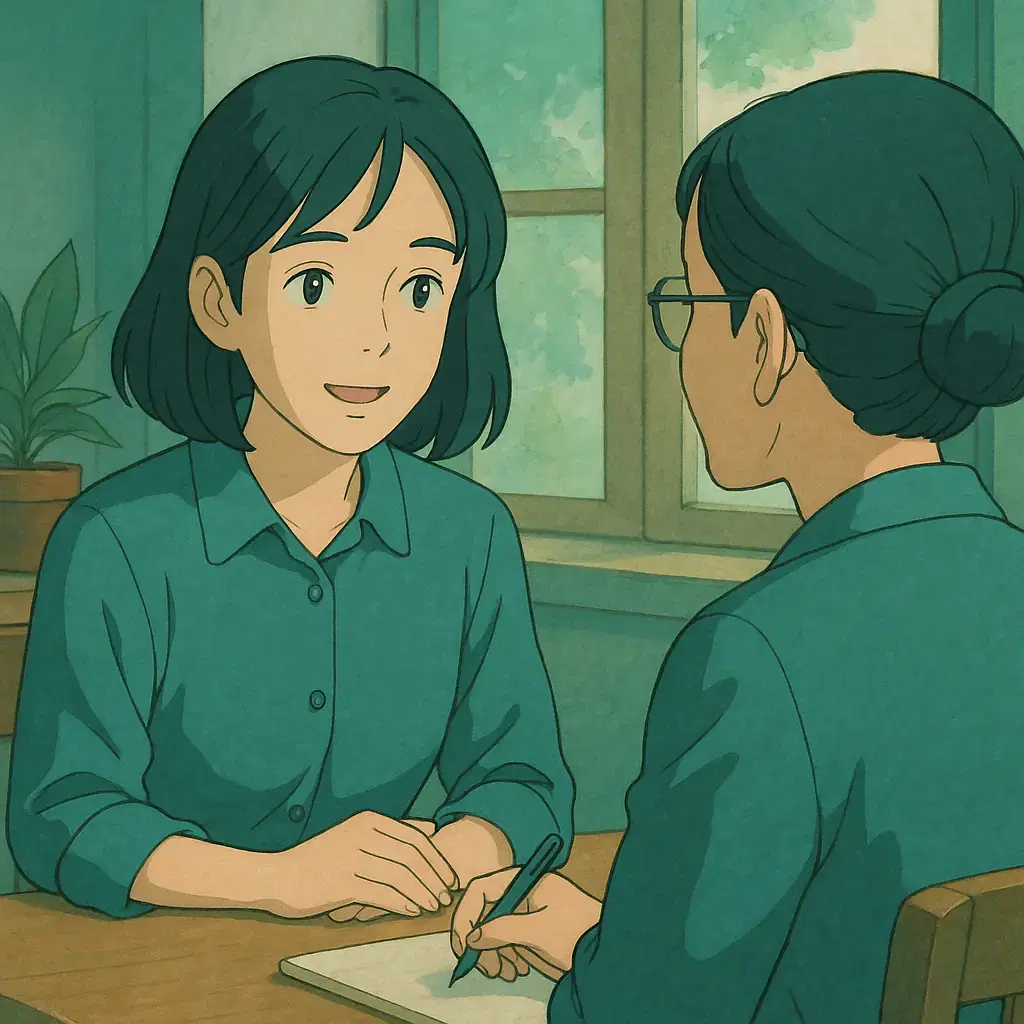 Person doing a User interview