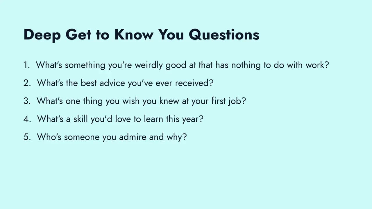 Get-to-know-your-team fun survey questions