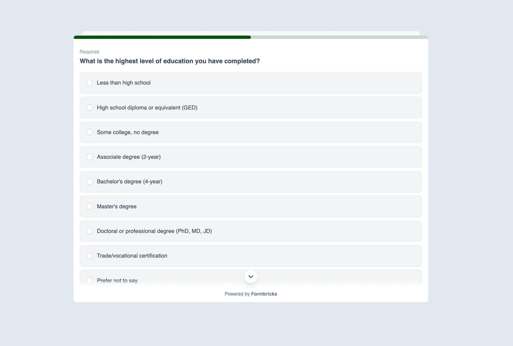 Education demographic survey questions