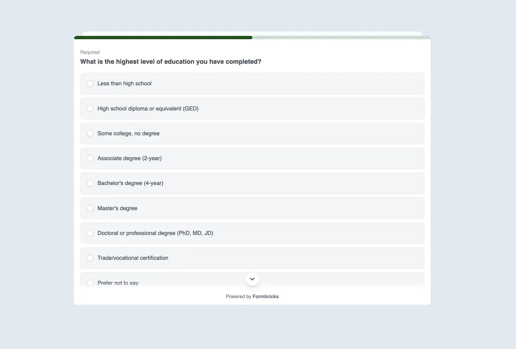 Education demographic survey questions