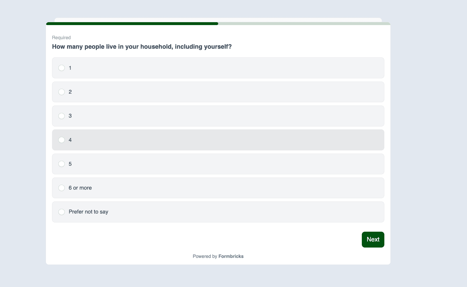Household and family demographic survey questions