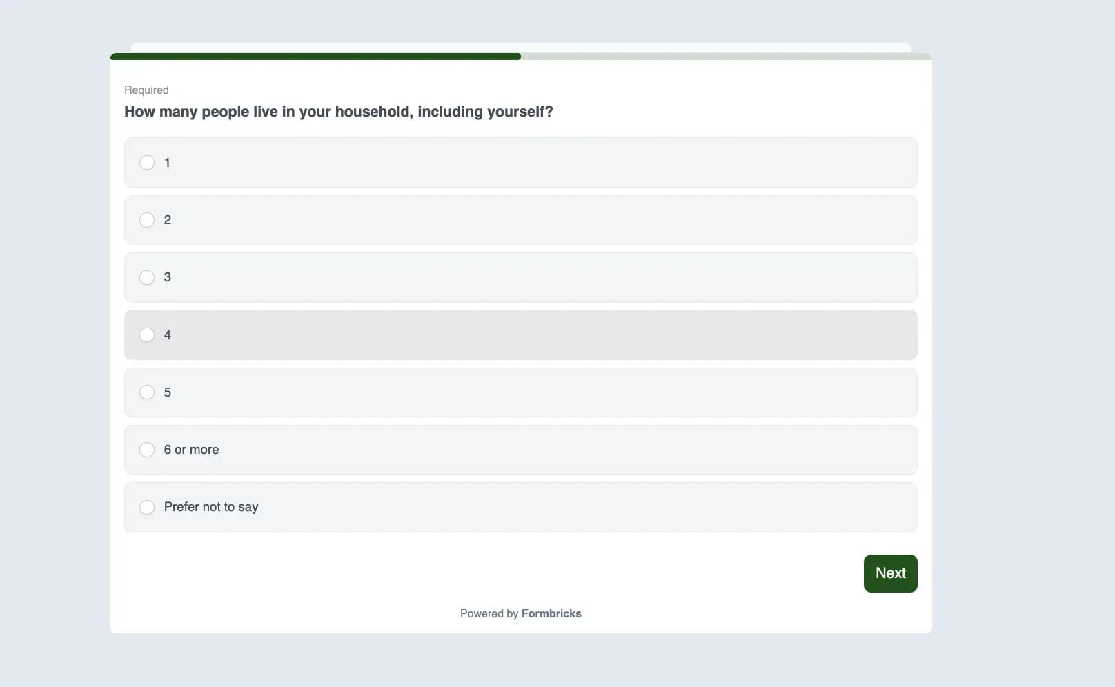 Household and family demographic survey questions