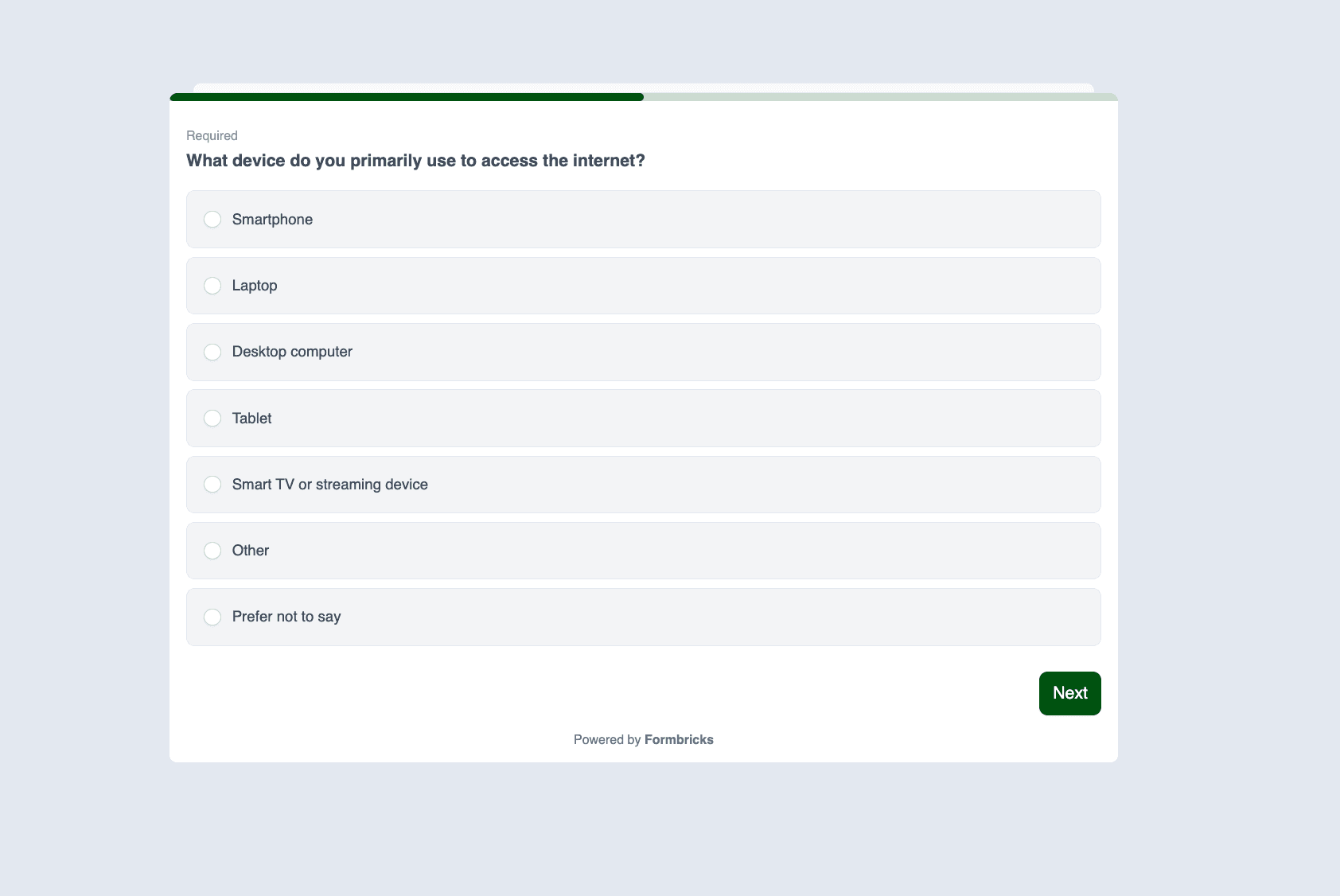 Technology and digital access demographic survey questions