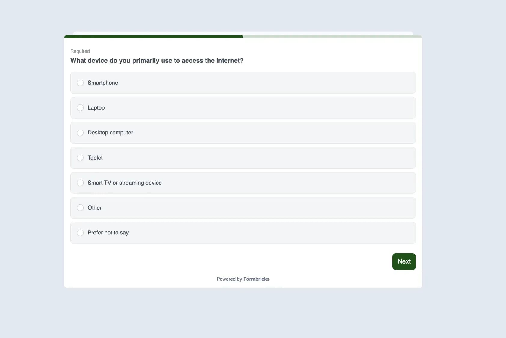 Technology and digital access demographic survey questions