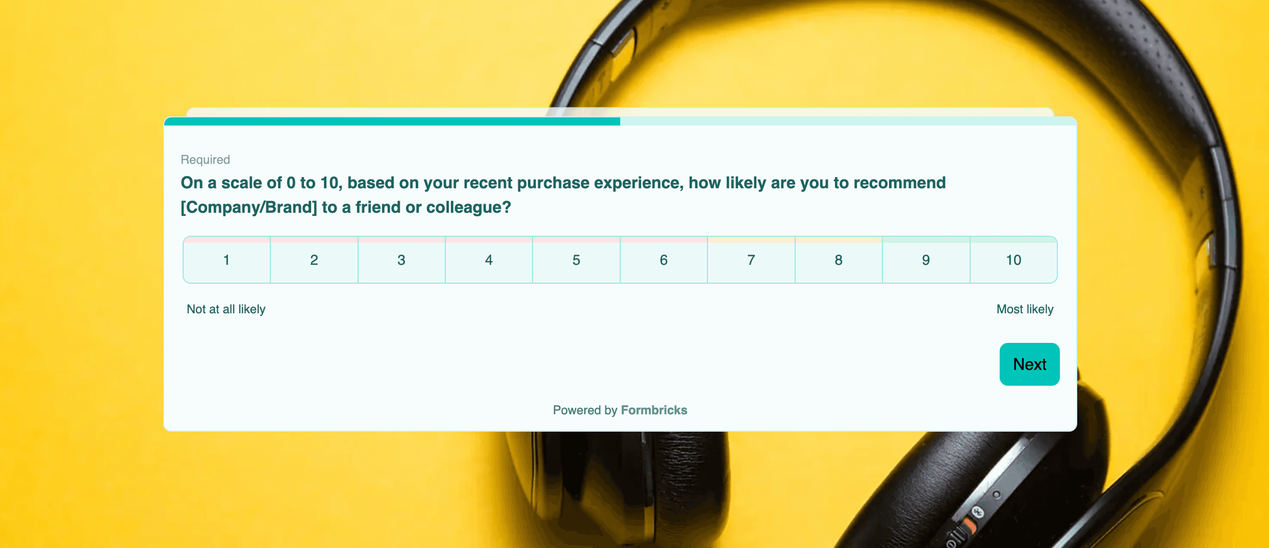 Ecommerce NPS survey example for segmenting retail customers