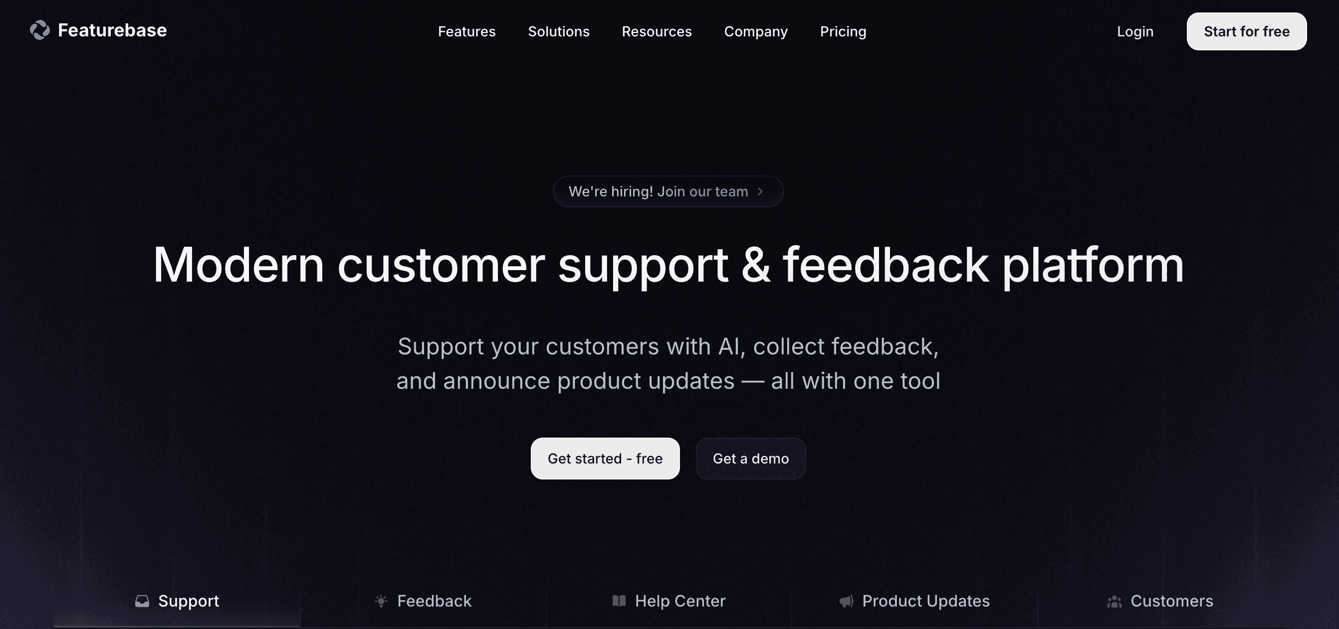 Featurebase feedback portal and roadmap platform