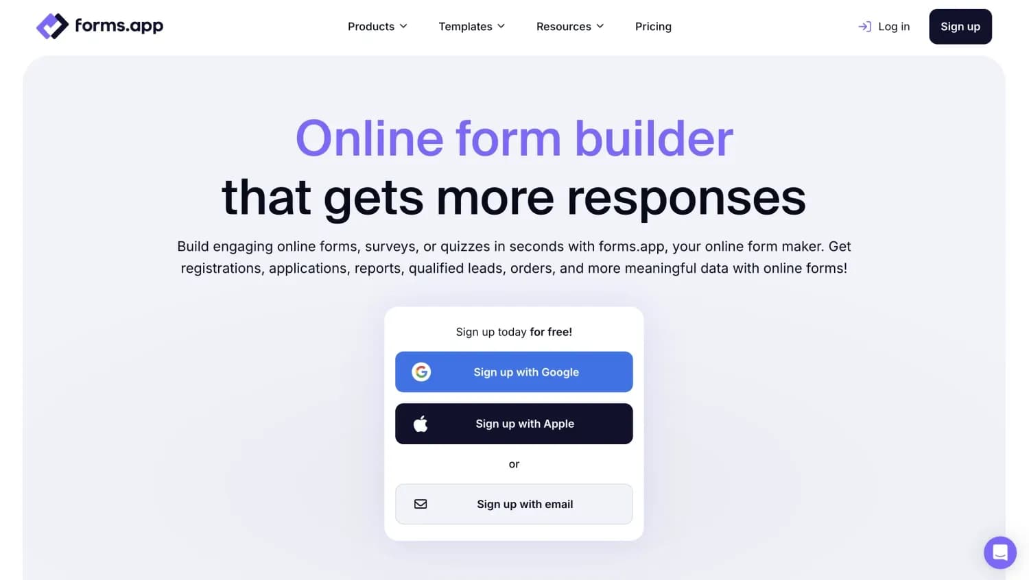 forms.app form builder
