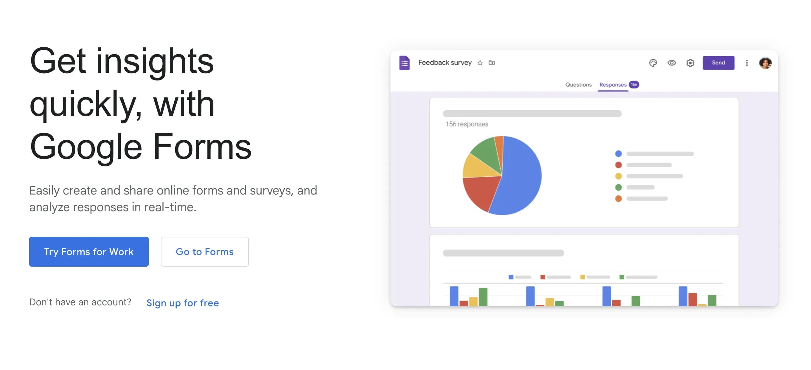 Google Forms free form builder