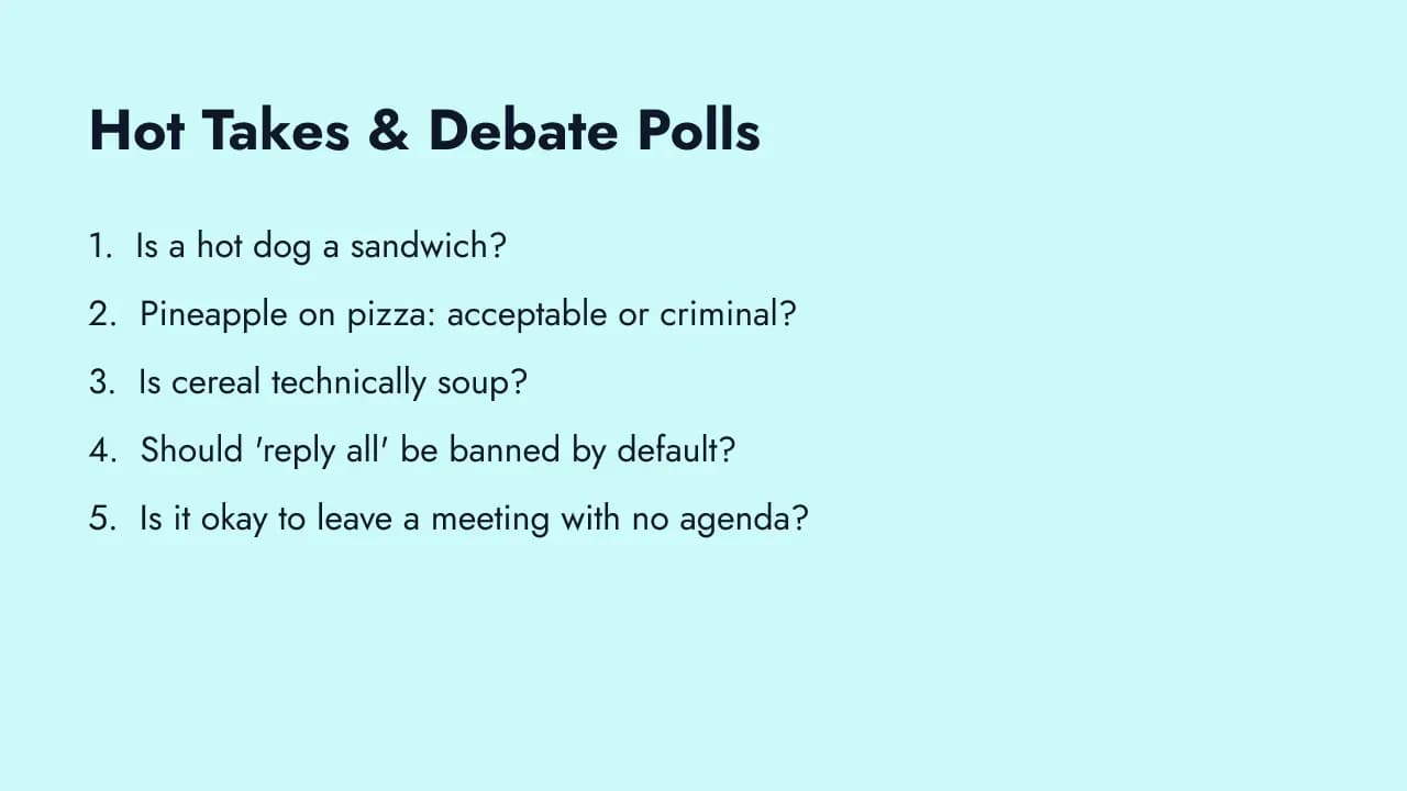 Fun poll questions for newsletters
