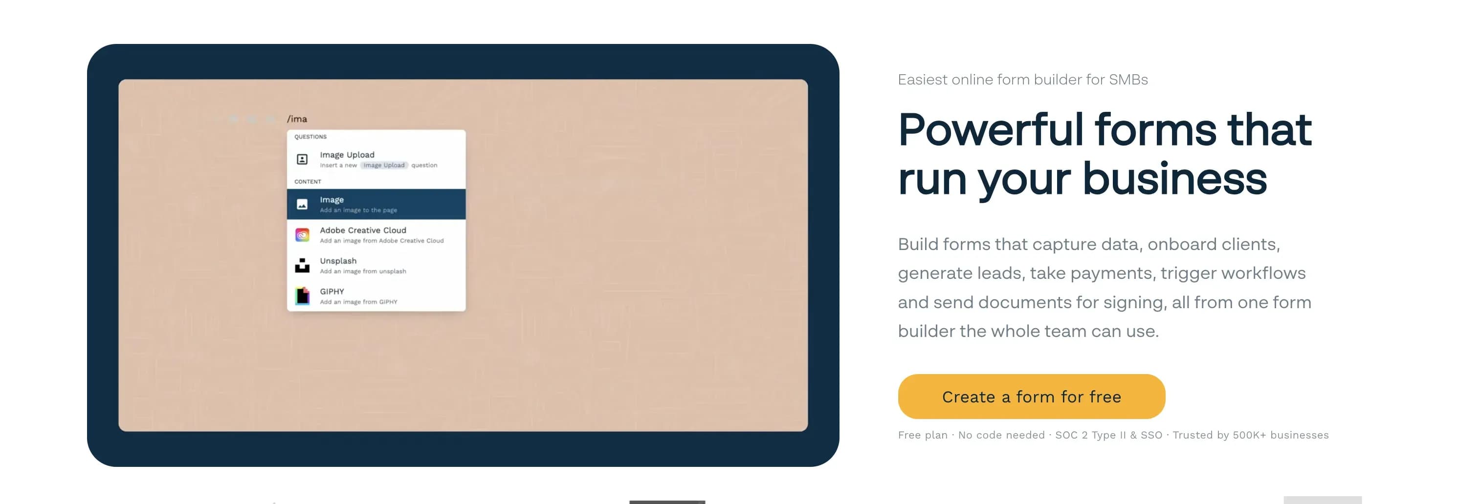 Paperform document-style form builder