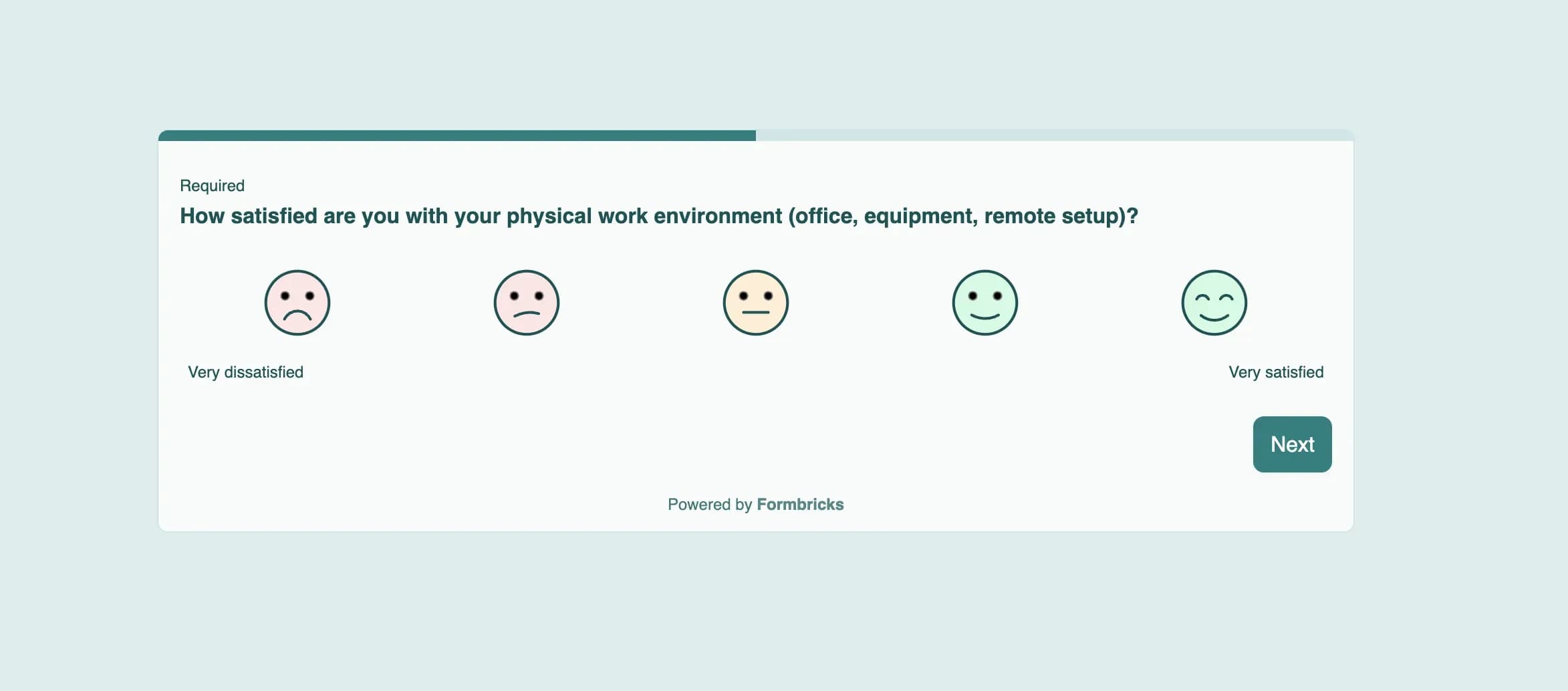 Work environment and conditions survey questions