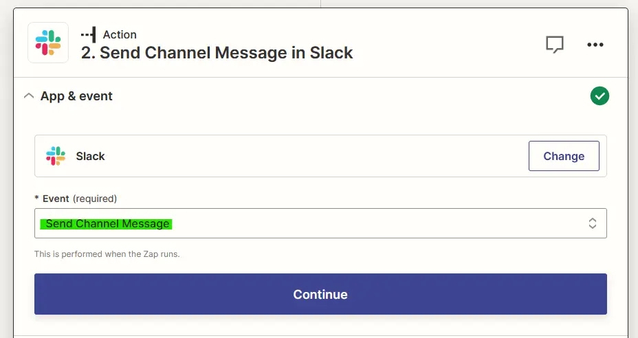 Slack Channel Message